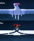 Before and after image of 80 Foot Plug In Pipe Heating Cable Kit For Freeze Protection With Built In Thermostat 560 Watt Heat Tape 