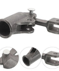 Heavy Duty Steel Jack Lifting Handle Replacement For Automotive Floor Jacks With Portable Design And Beefy Stability For Emergency Roadside Assistance, gray steel, close-up