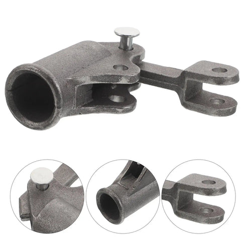 Heavy Duty Steel Jack Lifting Handle Replacement For Automotive Floor Jacks With Portable Design And Beefy Stability For Emergency Roadside Assistance, gray steel, close-up