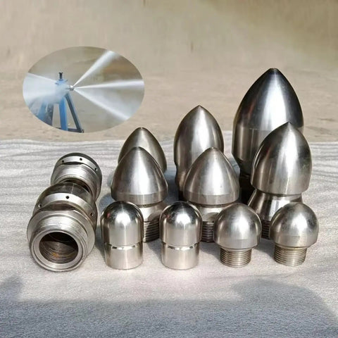 Stainless steel nozzles for Industrial Heavy Duty Drain Cleaner With 120m Hose For Sewer Cleaning Pipe Cleaning System Blockage Removal And Maintenance Of Wastewater Pipelines Ideal For Municipal And Commercial Applications Be A Beast At Clearing Clogs.