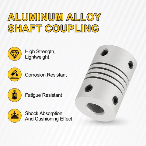 4 Pack Flexible Shaft Couplings 6mm to 6mm Aluminum Alloy Joint Connectors for 3D Printer CNC Machines Motors Encoders and DIY Projects