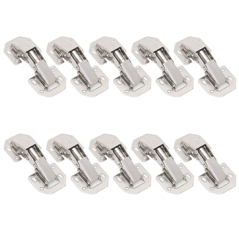 10 Pack No Drill Bridge Shaped Cabinet Hinges For 3 Inch Doors Easy Install Cupboard Hinges For Kitchen Cabinets