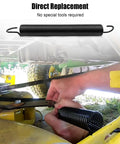 Blade Tension Spring For John Deere Lawn Tractors And Ztrak Decks installation, showing rust resistant spring in use