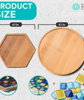 Set of 2 Mosaic Kits for Adults, Diy Stained Glass Craft for Beginners, wood tray bases with mosaic tiles, 4.1in and 6.1in sizes.