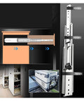 Dead Easy Setup 2 Pack 76Mm Full Extension Drawer Slides With Ball Bearing Guide Rails showcasing 76mm slides in cabinet and drawer setup.