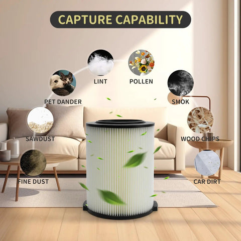 Replacement Filter For Wet Dry Vacuums 5 To 20 Gallon capturing pet dander, lint, pollen, and dust.