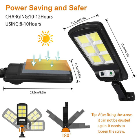 2 Pack Solar Street Lights Outdoor With 120 LED Ultra Bright Motion Sensor Remote Control IP65 Waterproof Wireless Wall Light