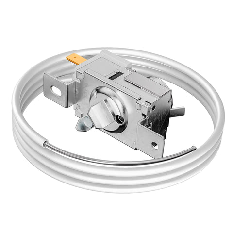 Upgrade Refrigerator Cold Control Thermostat 2198202 with eco friendly materials and plug and play setup, shown with wiring coil