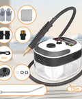 Badass 2500W Handheld Steam Cleaner Portable High Pressure Steam Washer with accessories including hose, brushes, and gloves.