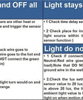 Troubleshooting guide for 110V Motion Sensor Light Switch with 180 Degree Occupancy Detection issues.