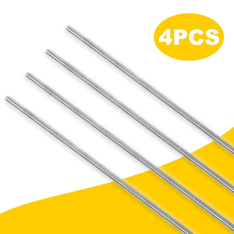 Four Pack 304 Stainless Steel Fully Threaded Rods One Quarter Inch Diameter Twenty Threads Per Inch Right Hand Threads 12 Inch