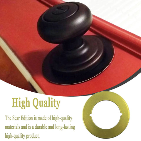 2 Pack Gold Scar Plate For Door Knob Fixing Cover Filler Backplate Beef Up Security By Hiding Damaged Door Easy Install Fits Under
