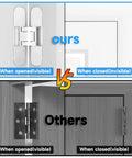 Hidden Door Hinges 5.5 Inch Open 180 Degrees, 3 Way Adjustable Invisible Butt Hinge, comparison with other hinges