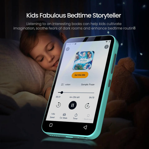 Kids MP3 Player With Bluetooth 80GB, Preloaded Spotify And Spotify Kids, Audible, WiFi MP4 Music Player, 4 Inch Screen, Blue, Kid Friendly