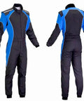 Front and back view of a Go Kart Racing Suit For Adults Lightweight Breathable Driving Gear With Custom Digital Printing