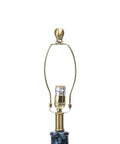 Close-up of lamp holder of Tucson 28 Inch Ceramic Table Lamp With Linen Shade For Living Room, Bedroom Or Entryway On Off Switch