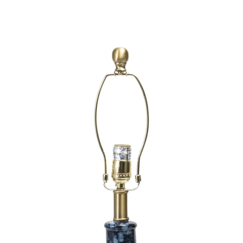 Close-up of lamp holder of Tucson 28 Inch Ceramic Table Lamp With Linen Shade For Living Room, Bedroom Or Entryway On Off Switch