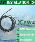 Thermistor Assembly NTC Sensor For Ice Machines Pro Grade IP68 Waterproof Temperature Probe Replaces 13459 000015573 Fixes T3 T4 Error Codes Fits Most Ice Makers, black cable probe