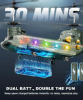Remote Control Helicopter For Kids And Military Fans With Altitude Hold And One Key Takeoff And Landing LED Lights Two Easy Swap Modular Batteries