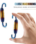Two Pack Ride Ready Motorcycle Exhaust Springs 40mm To 60mm Universal Stainless Steel Reinforced Spring Hooks held by hand