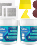 All In One Drywall Repair Kit with two 8.5 oz spackle jars, patch mesh, scrapers, and sandpapers for wall and ceiling repair