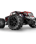 1:18 Scale All Terrain RC Car Be A Beast On Any Trail 36 KMH High Speed 4WD Electric Off Road Truck, red with rugged tires