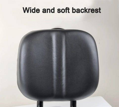 Oversized Bike Seat With Backrest For All Day Comfort Memory Foam Latex Padding Waterproof PU Cushion Universal Fit For Mountain Commuter Electric Bikes And Trikes, wide soft black backrest