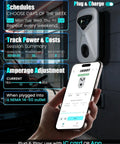 Fast Level 2 EV Charger 48 Amp 11.5kW 240V With NEMA 14-50 Plug 25ft J1772 Cable shown with smartphone app control