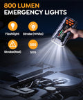 16 In 1 Jump Starter With Air Compressor 8000A 160 PSI Portable Car Battery Booster with 800 lumen emergency light function