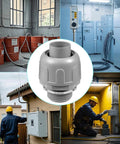 16 Pack 3/4 Inch Liquid Tight PVC Connector Fittings NPT Non Metallic Nylon 6 Electrical Conduit UL Listed shown in use