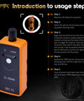 No Hassle Tpms Relearn Tool For Gm Cars El 50448 with usage steps for activating tire pressure sensors and resetting warnings.