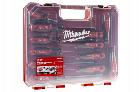 12 Piece Tri Lobe Screwdriver Set With Anti Roll Handles And Three Sided Collar For Solid Grip Permanent Visible ID Markings in case