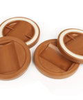 Large Caramel Caster Cups For 2 Inch Wheels Up To 2-1/4 Inch Wide Bed Roller And Furniture Gripper Caps Set Of 4 Non Slip Floor Protection