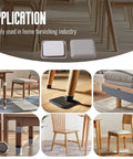 Premium Square Furniture Sliders For Chairs And Tables 16 Pack Heavy Duty Glide Pads on various furniture legs in home setting.