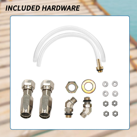 Sterndrive Hydraulic Steering Kit With Power Assisted System For Stern Drive Boats Ready To Install Versatile And Works With Major Motor Brands Includes Two Way Lock Valve For Smooth Responsive Control On The Water