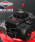 Lightweight 21-Inch Push Lawn Mower With 125cc Briggs And Stratton OHV Engine, 2-In-1 mulching and side discharge engine close-up