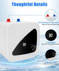 Straight Up Fast Heating Under Sink Water Heater Real Deal 1 Point 5 Gallon Electric Mini Tank Warmer with digital display and inlets