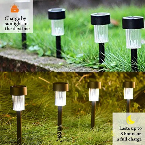 12 Pack Solar Pathway Lights for Outdoor Landscape Lawn Patio Garden Walkways and Driveways No Wiring No Fuss Setup