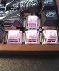 Ultra Smooth High Sensitivity Trans Momentary Mechanical Shaft For Mechanical Keyboards With Lubricated Pink Purple Switches