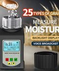 Grain Moisture Tester Portable Cup Type Meter For 25 Grains Including Wheat Corn Coffee High Precision 0.5 Percent With Temperature Compensation Data Storage For Farmers Food Processors And Traders, cup fill view
