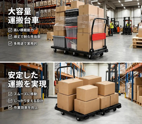 Heavy Duty Folding Hand Truck Dolly With Four Wheels Carrying 330 Lbs Compact Portable Utility Cart For Shopping Garage Use Featuring Rugged Black And Red Design Handling Heavy Loads Without Stress Rolling Smooth For Deliveries Moving Stuff Quick, warehouse loaded boxes