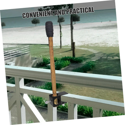 Adjustable Deck Torch Clamps Durable Railing Holders For Tiki Torches And Umbrellas With Secure G Clamp Design for outdoor use
