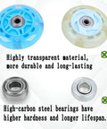 4 Pieces Inline Skate Wheels 70mm with Pre Installed Bearings Blue Durable PU Wear Resistant Replacement for Beginner Rollerblades shown with bearings