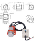 30W Concrete Vibration Motor With 4000 RPM Waterproof IP65 DC Vibrating Motor Adjustable Exciting Force And Speed Controller