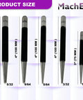 Set Of 5 Round Head Center Punches For Metal And Woodworking Projects, Handy Precise Marking Tools With Rugged Construction displayed