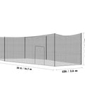 Heavy Duty Batting Cage Net For Baseball And Softball, Knotless PE Netting, Fully Enclosed Backyard Hitting Cage dimensions