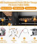 Replacement Parts Kit For Pellet Grills With 2.0 RPM Auger Motor Hot Rod Ignitor Fire Burn Pot And Induction Fan shown