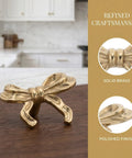 Top Shelf Vintage Bowknot Cabinet Knobs And Metal Drawer Pulls For Furniture Hardware decorative gold bowknot knob, solid brass, 50mm wide.