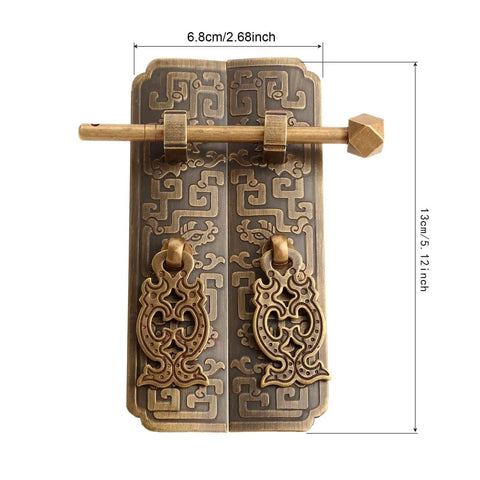 Antique Brass Cabinet Drawer Knob Handle For Furniture Decorative Door Hardware Easy Install with Retro Pattern Design