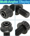 Titanium Alloy Exhaust Manifold Bolt Kit 12 Piece Set M10 X 54mm 1.25 Pitch With Screws Nuts And Washers Anti Corrosion